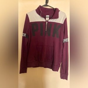 VS Pink 3/4 zip sweatshirt